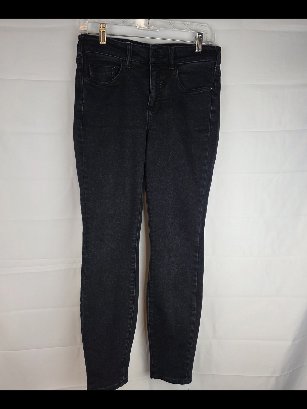 Pilcro By Anthropologie Dark Wash Black High Rise Skinny Jeans Sz 29